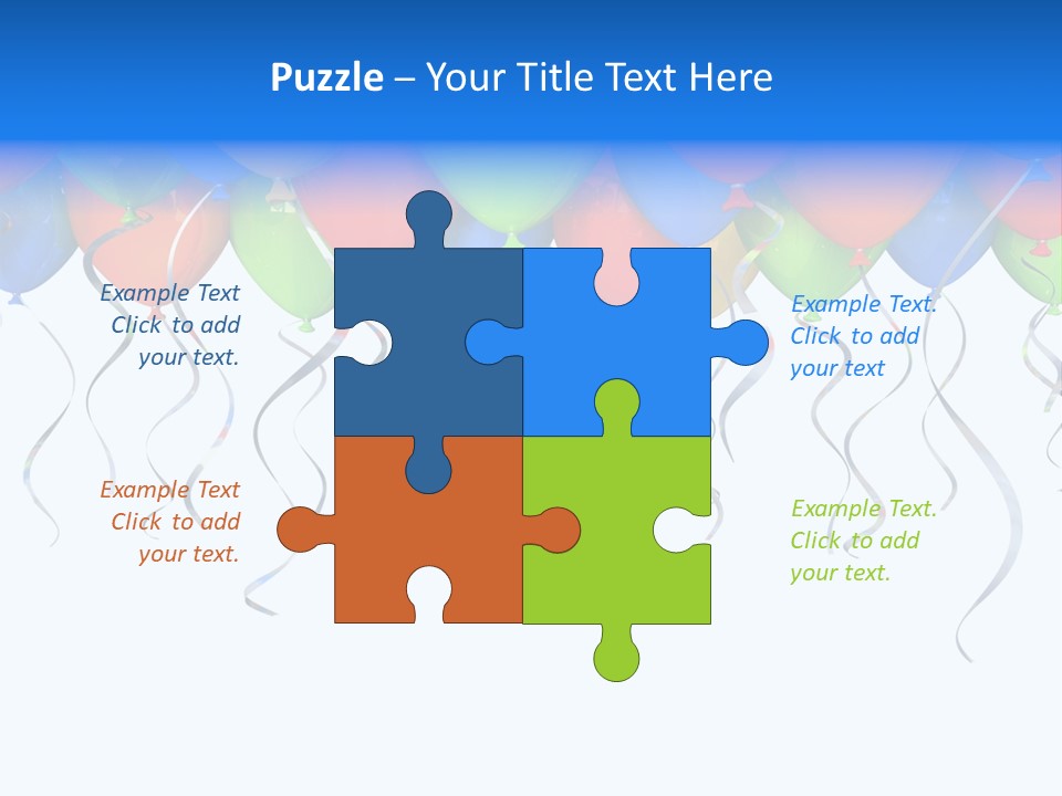 Celebration Illustration Fly PowerPoint Template