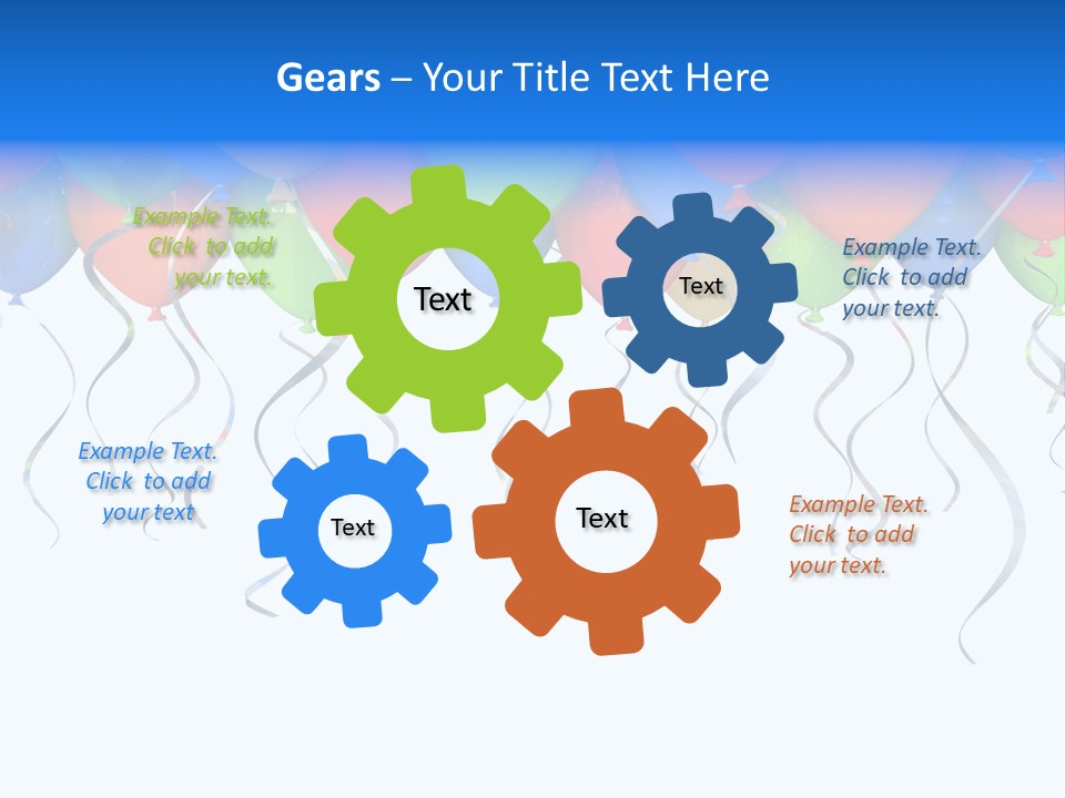 Celebration Illustration Fly PowerPoint Template