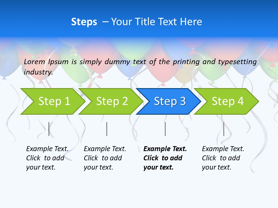 Celebration Illustration Fly PowerPoint Template