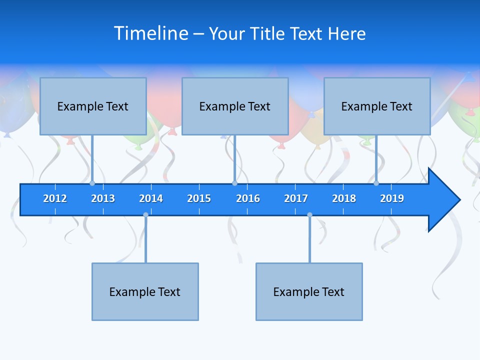 Celebration Illustration Fly PowerPoint Template