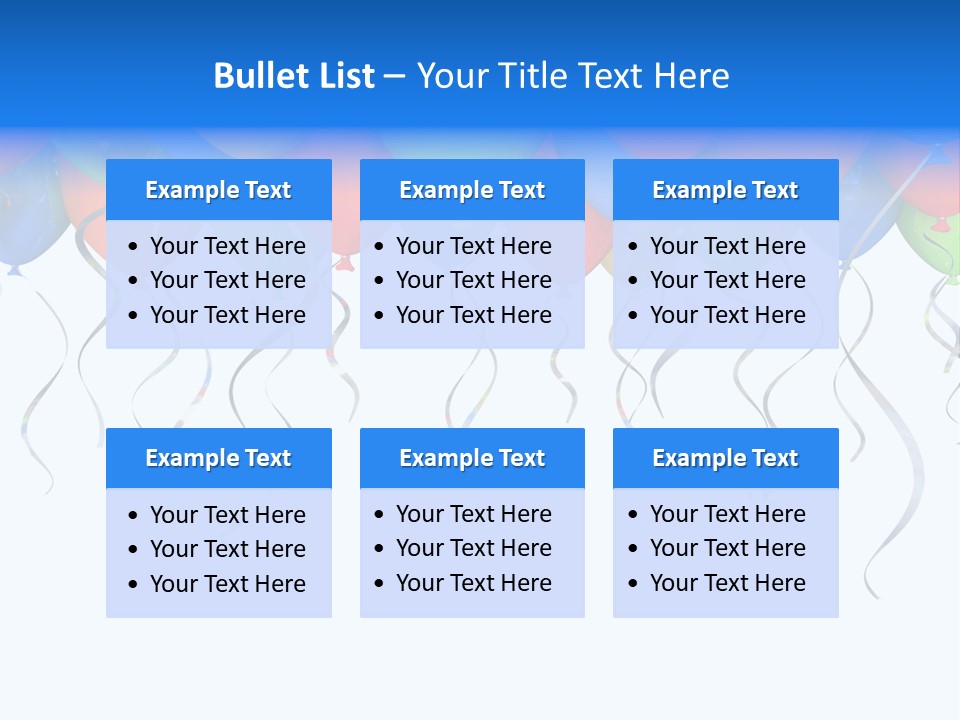 Celebration Illustration Fly PowerPoint Template