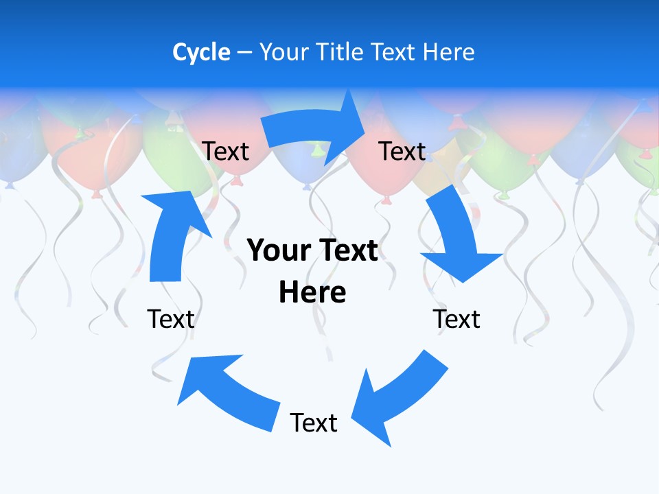 Celebration Illustration Fly PowerPoint Template