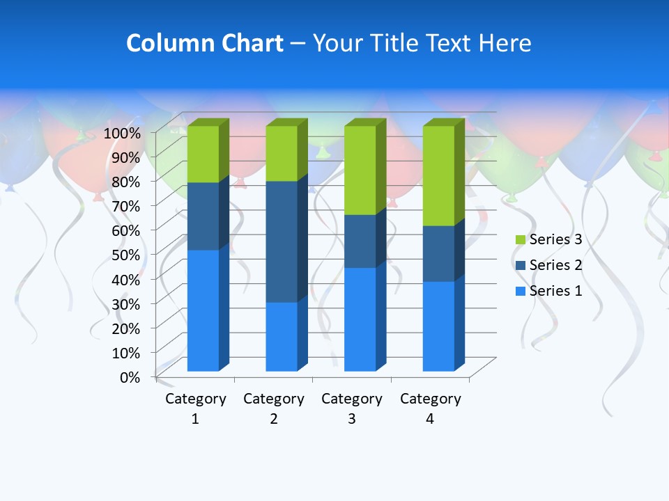 Celebration Illustration Fly PowerPoint Template