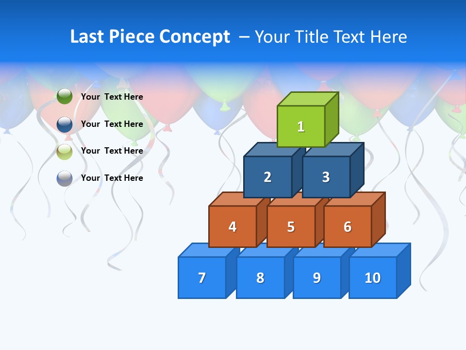 Celebration Illustration Fly PowerPoint Template