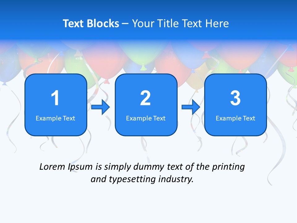 Celebration Illustration Fly PowerPoint Template