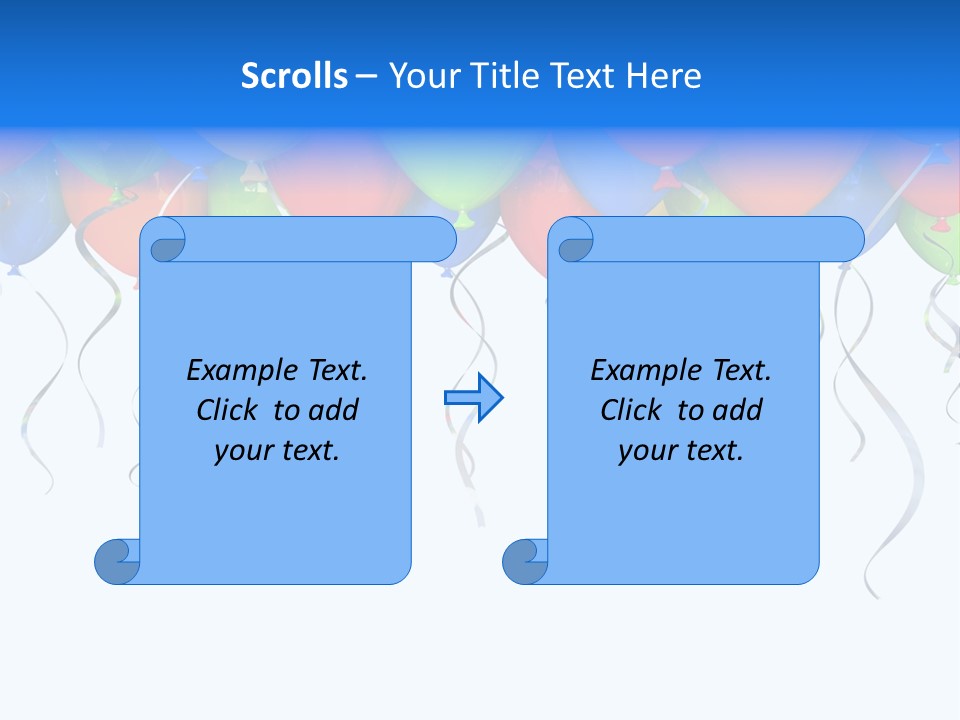 Celebration Illustration Fly PowerPoint Template