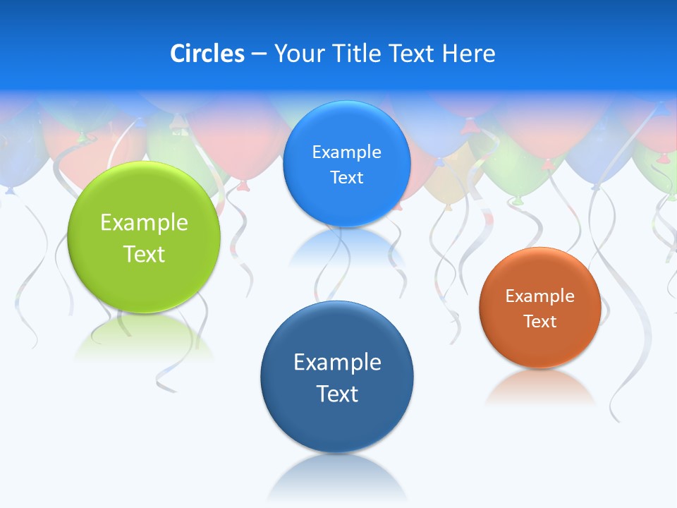 Celebration Illustration Fly PowerPoint Template