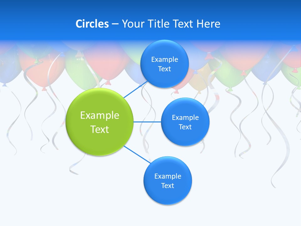 Celebration Illustration Fly PowerPoint Template