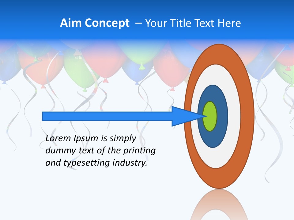 Celebration Illustration Fly PowerPoint Template