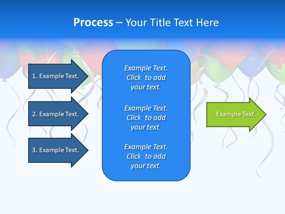Celebration Illustration Fly PowerPoint Template