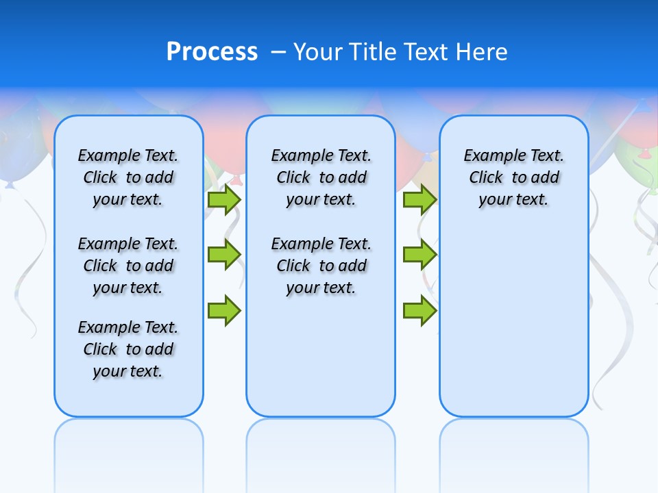 Celebration Illustration Fly PowerPoint Template