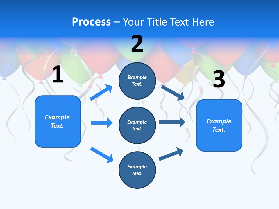 Celebration Illustration Fly PowerPoint Template