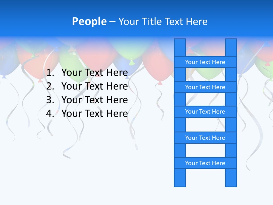 Celebration Illustration Fly PowerPoint Template