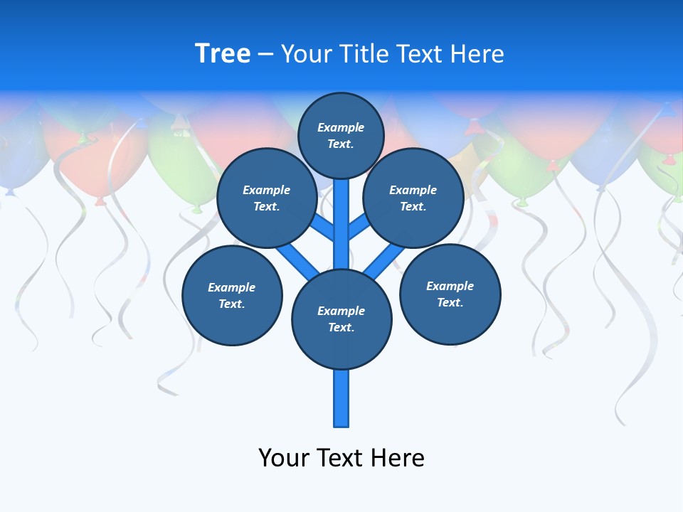 Celebration Illustration Fly PowerPoint Template