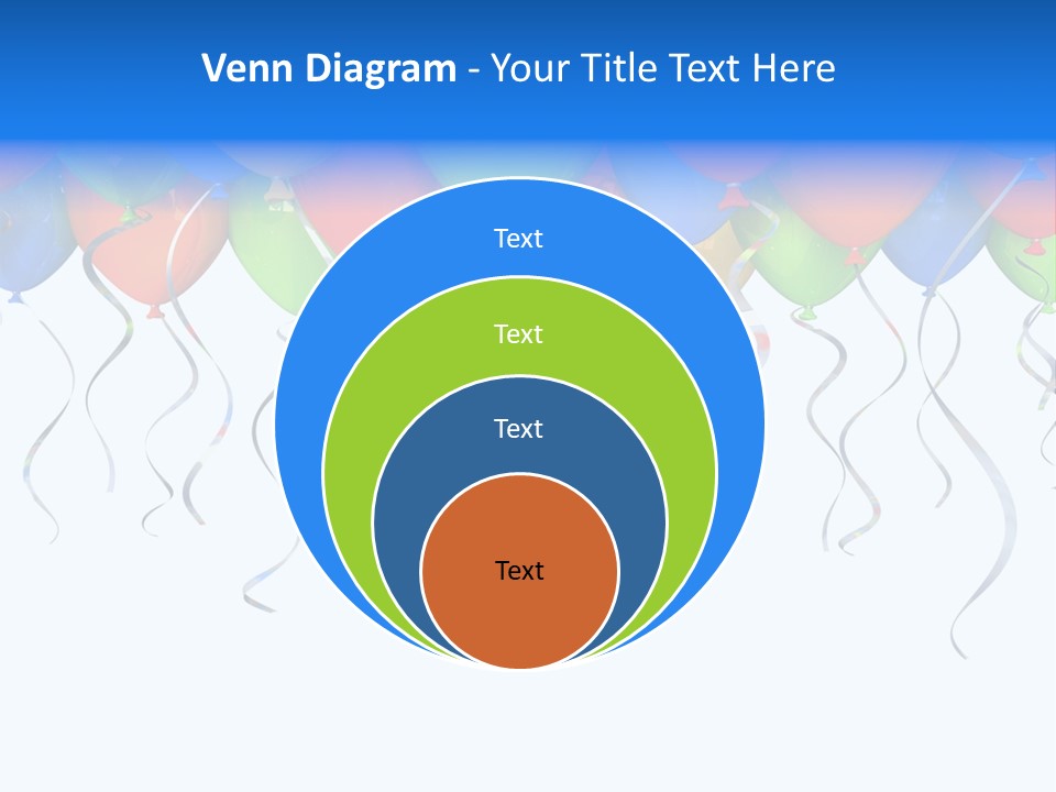Celebration Illustration Fly PowerPoint Template