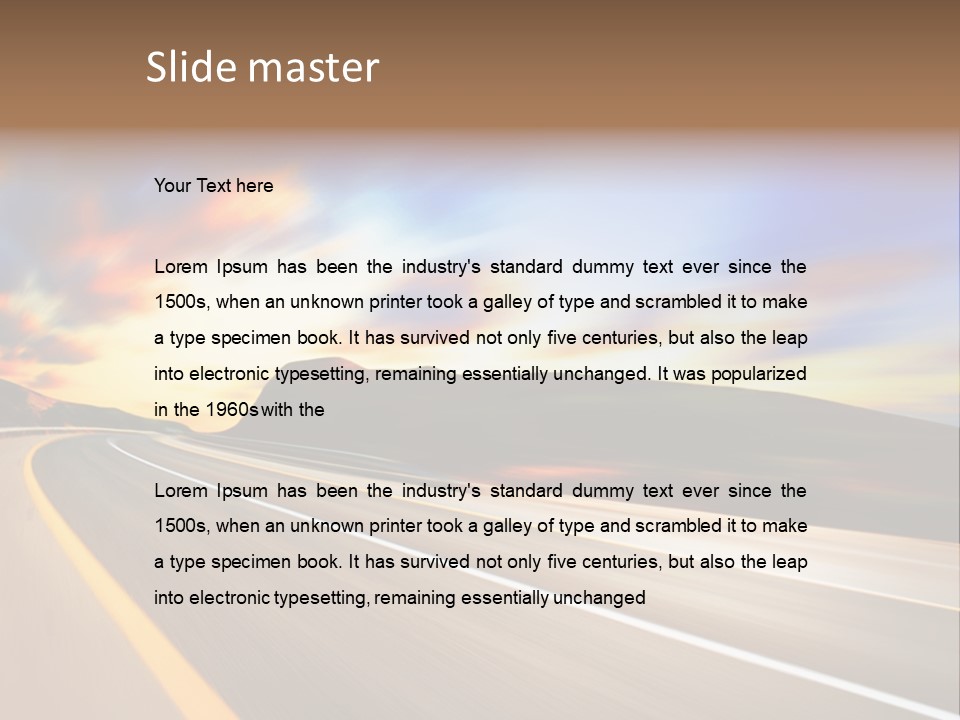 Abstract Travel Mountain PowerPoint Template