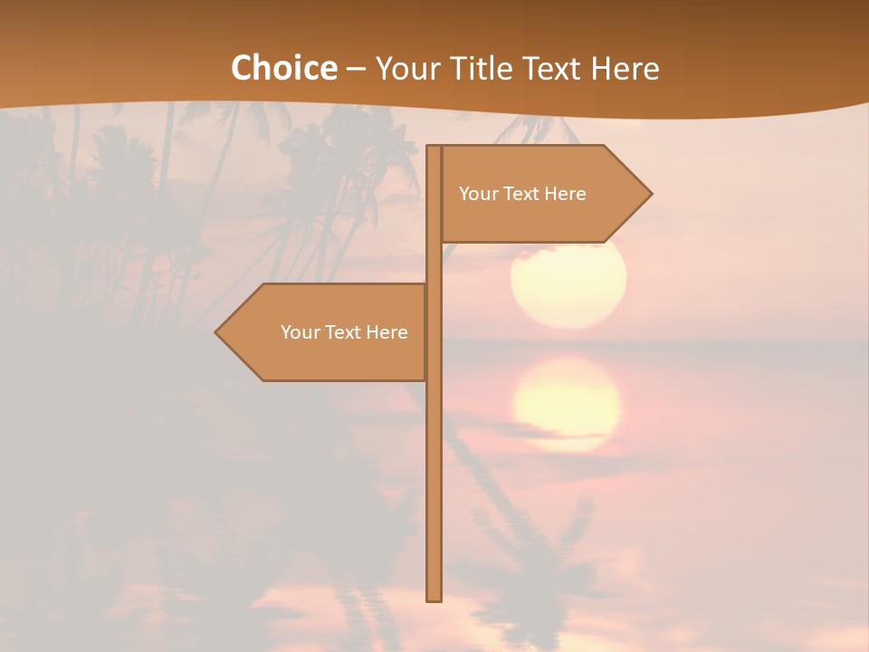 Sea Beach Sunset PowerPoint Template