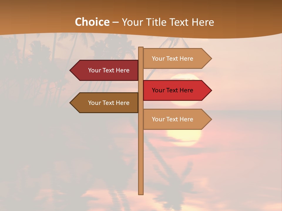 Sea Beach Sunset PowerPoint Template