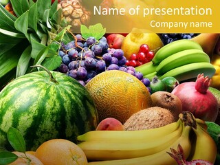 Summer Melon Raspberry PowerPoint Template