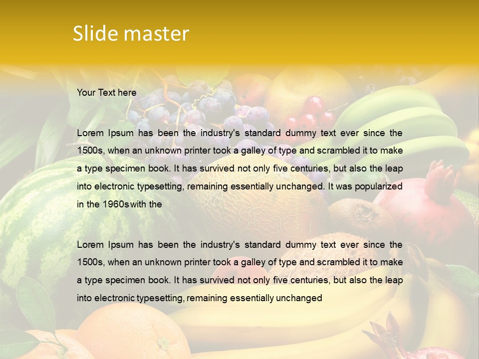 Summer Melon Raspberry PowerPoint Template