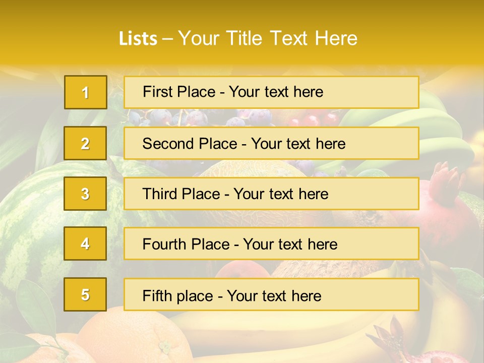 Summer Melon Raspberry PowerPoint Template