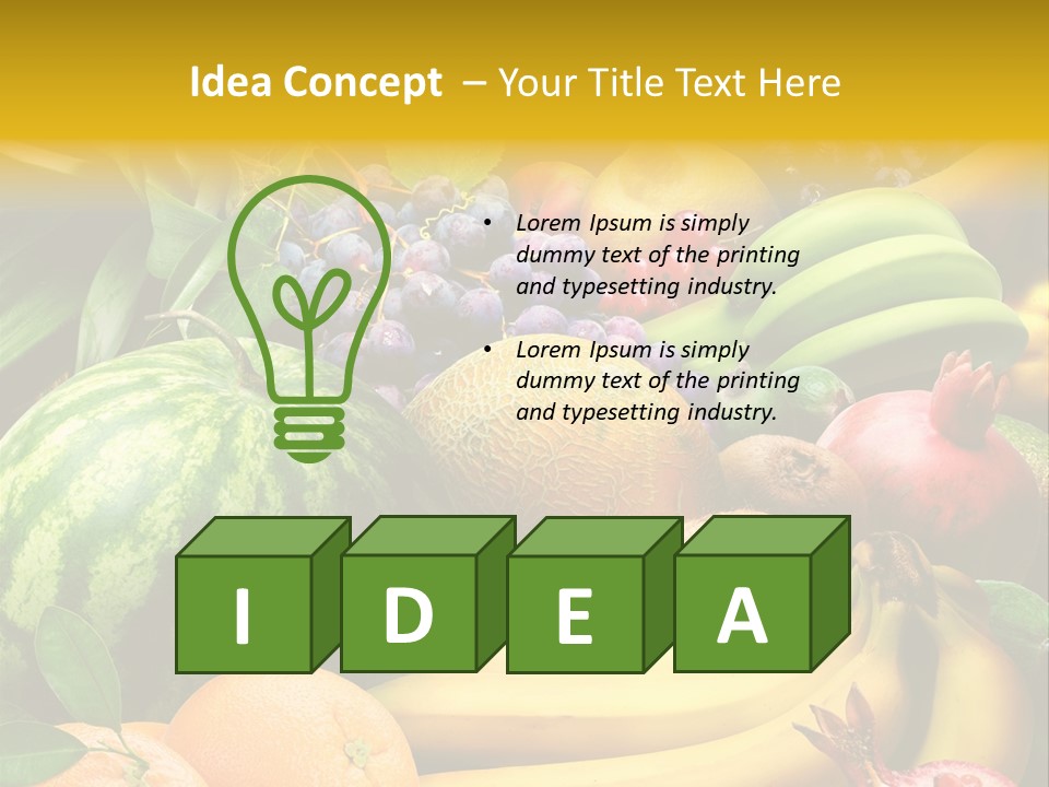 Summer Melon Raspberry PowerPoint Template