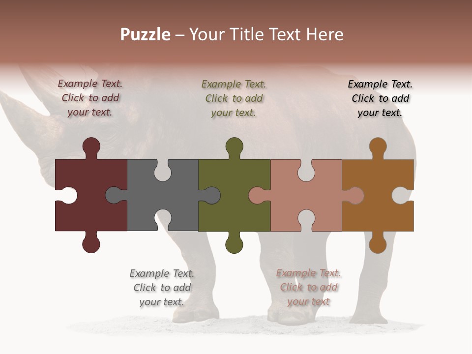 Wild Black Diceros PowerPoint Template