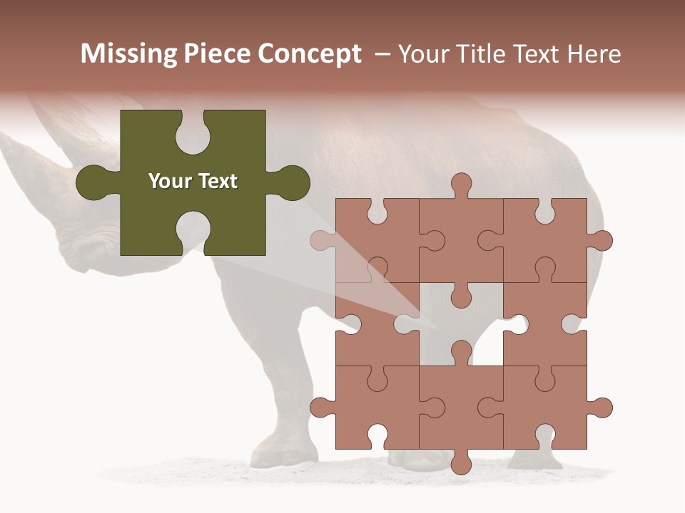 Wild Black Diceros PowerPoint Template