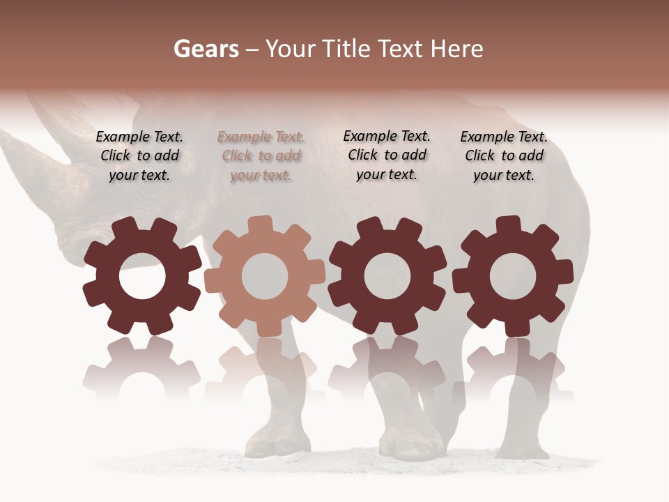 Wild Black Diceros PowerPoint Template