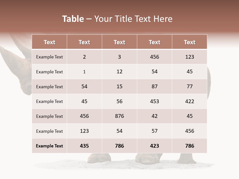 Wild Black Diceros PowerPoint Template