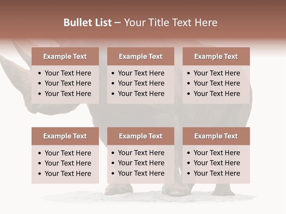 Wild Black Diceros PowerPoint Template