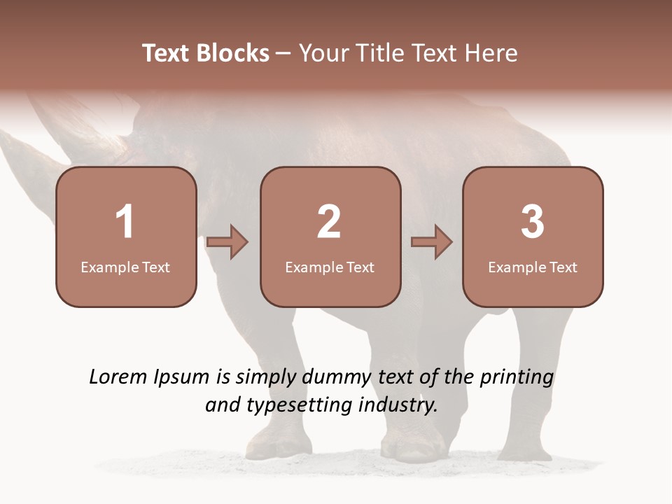 Wild Black Diceros PowerPoint Template