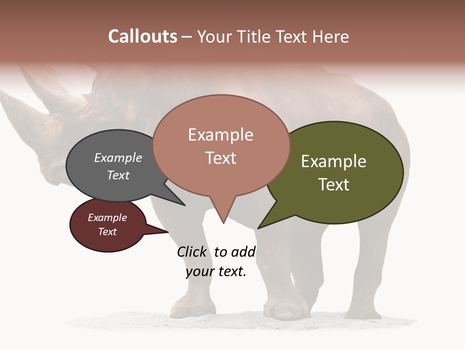 Wild Black Diceros PowerPoint Template