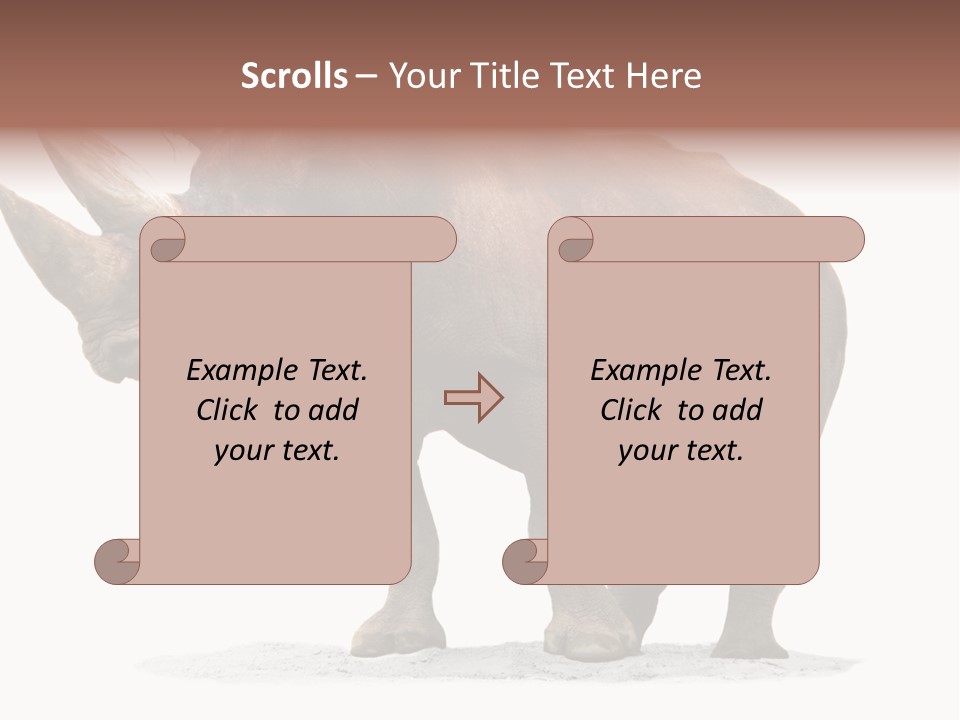Wild Black Diceros PowerPoint Template