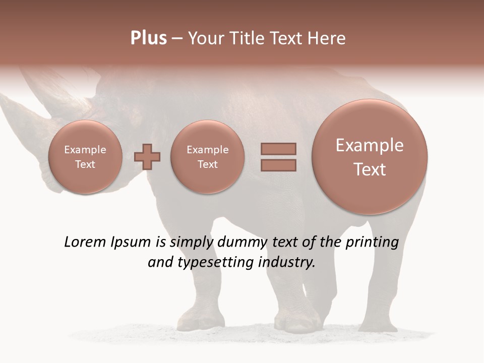 Wild Black Diceros PowerPoint Template