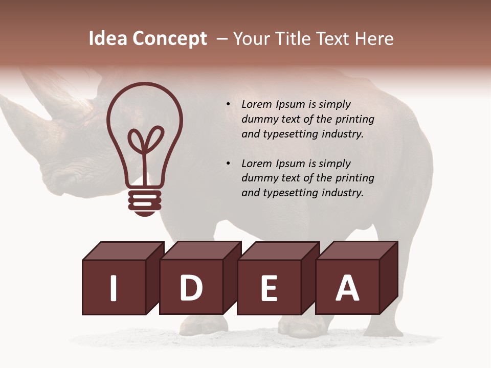 Wild Black Diceros PowerPoint Template