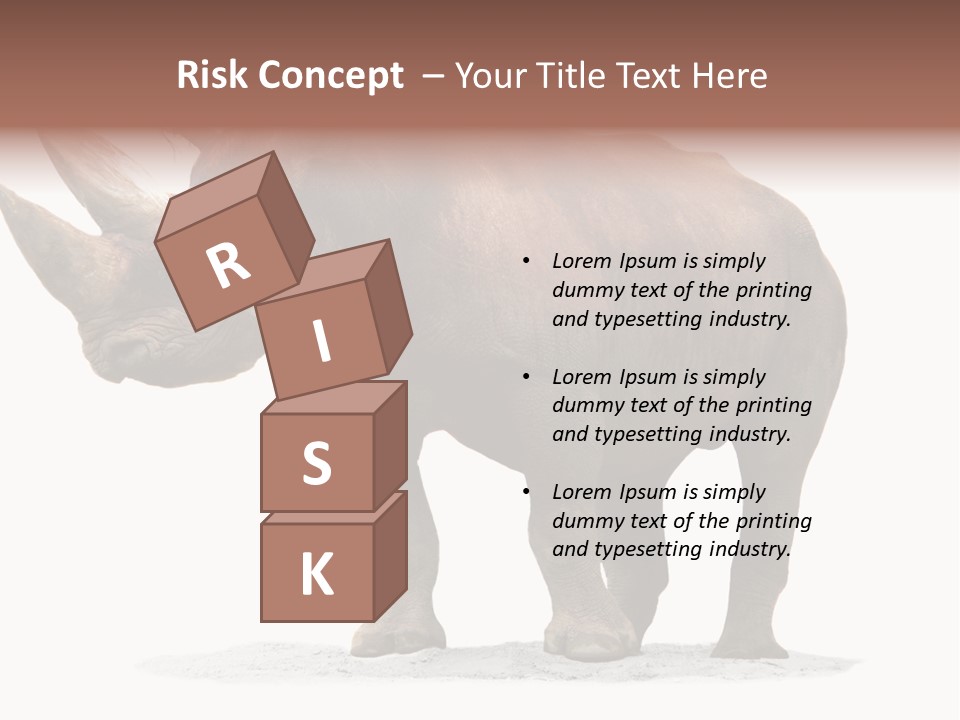 Wild Black Diceros PowerPoint Template