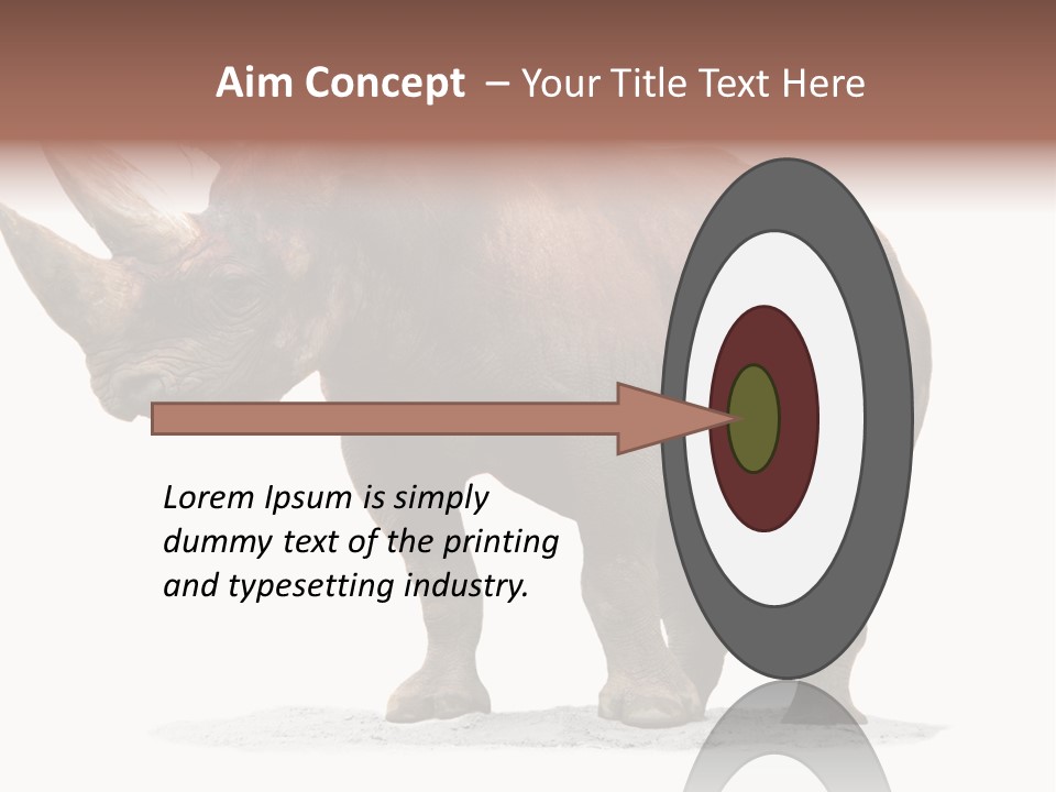 Wild Black Diceros PowerPoint Template