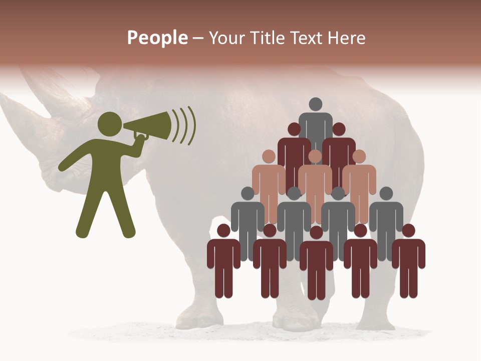 Wild Black Diceros PowerPoint Template