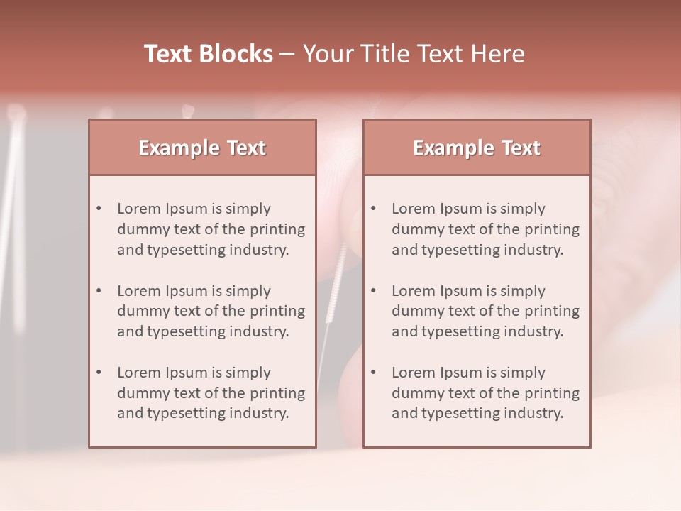 Alternative Puncture Pain PowerPoint Template
