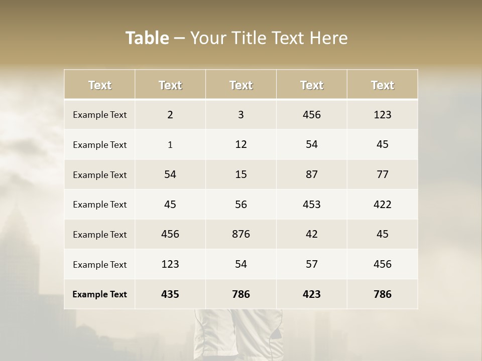 Sunset Sky City PowerPoint Template