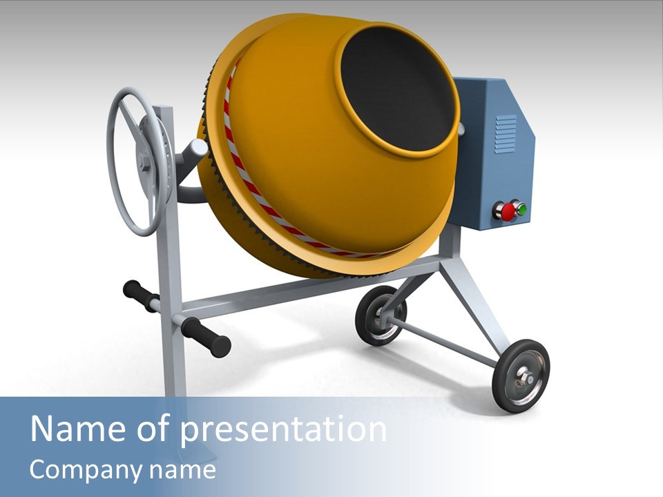 Concrete Machine Render PowerPoint Template