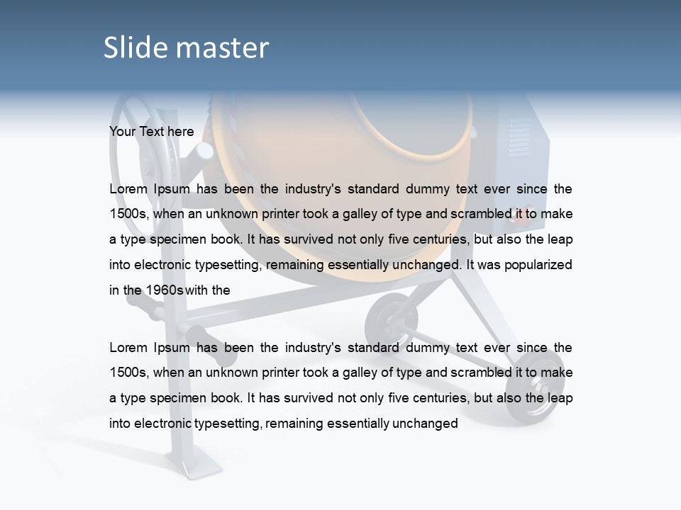 Concrete Machine Render PowerPoint Template