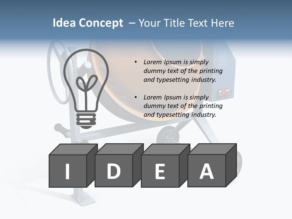 Concrete Machine Render PowerPoint Template
