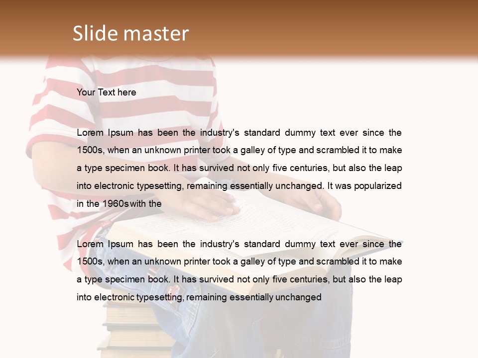 Boy Intellectual Red PowerPoint Template