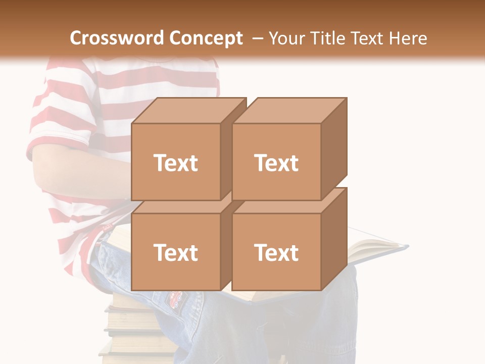 Boy Intellectual Red PowerPoint Template