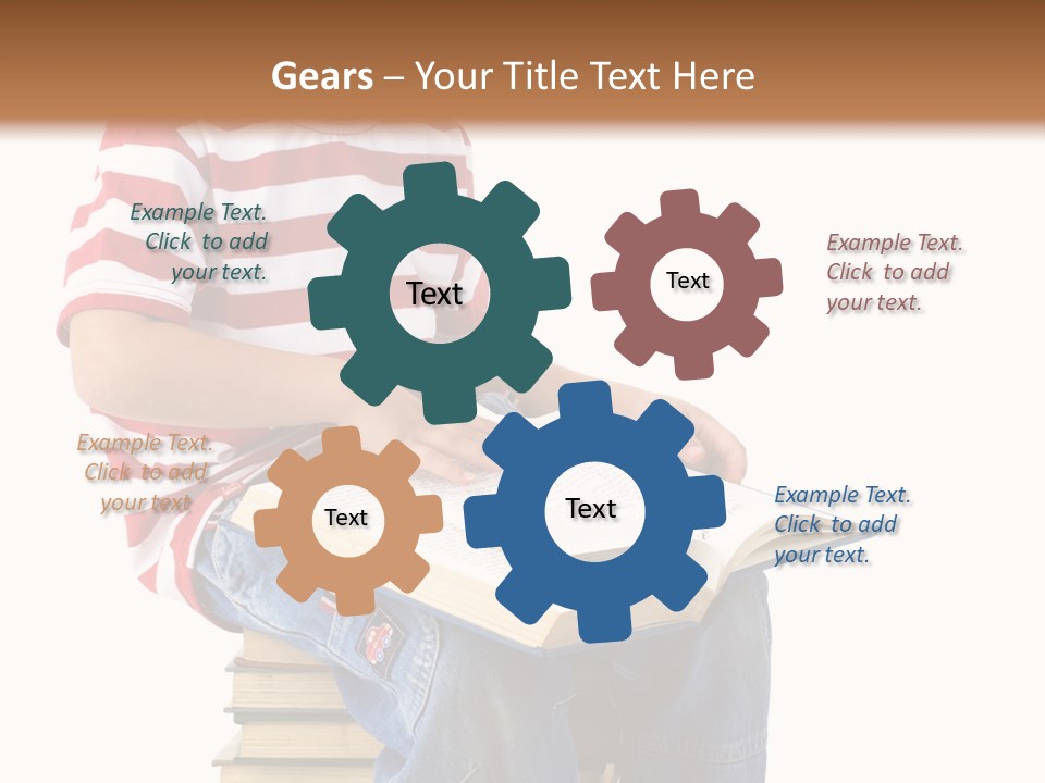 Boy Intellectual Red PowerPoint Template