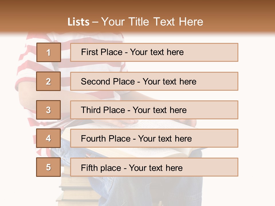 Boy Intellectual Red PowerPoint Template