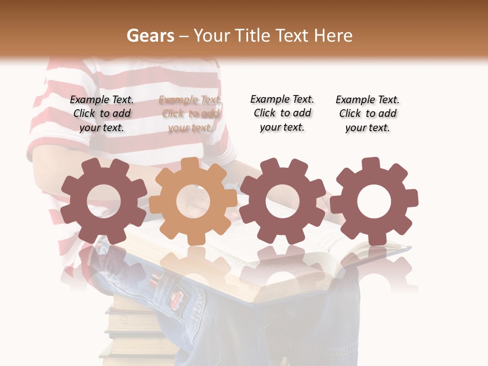 Boy Intellectual Red PowerPoint Template