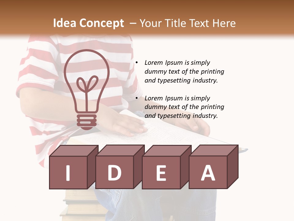 Boy Intellectual Red PowerPoint Template